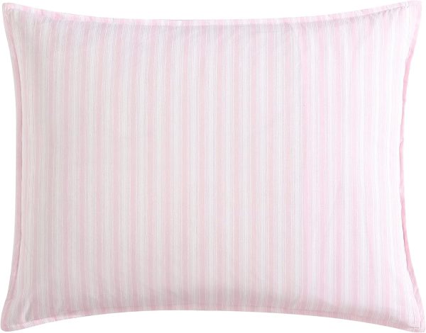 Laura Ashley- Twin XL Comforter Set, Reversible Cotton Bedding with Matching Sham(s), Dorm Essentials (Delphine Mauve Pink) - Image 7
