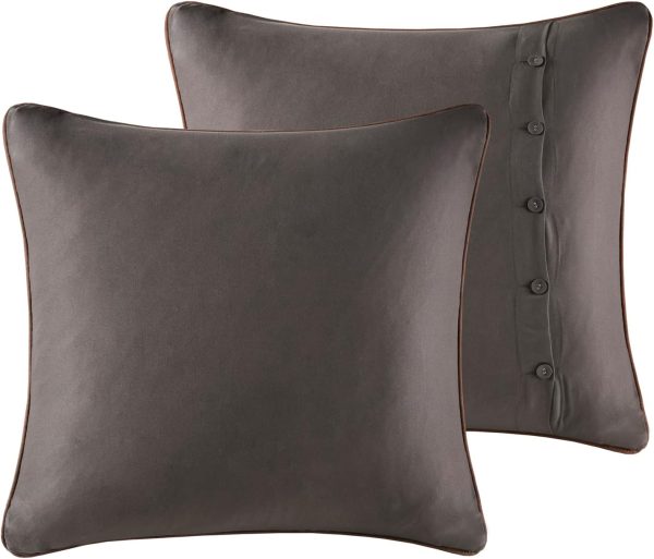 Woolrich Rustic Lodge Cabin Comforter Set - All Season Down Alternative Warm Bedding Layer and Matching Shams, Oversized Queen, Bitter Creek, Grey/Brown - Image 12