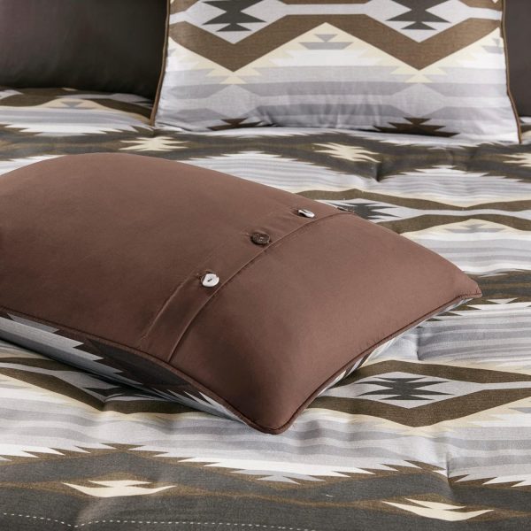 Woolrich Rustic Lodge Cabin Comforter Set - All Season Down Alternative Warm Bedding Layer and Matching Shams, Oversized Queen, Bitter Creek, Grey/Brown - Image 5
