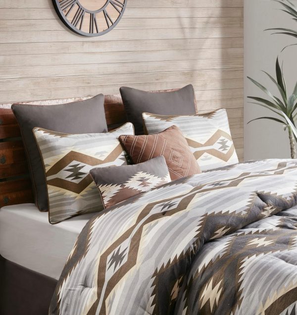 Woolrich Rustic Lodge Cabin Comforter Set - All Season Down Alternative Warm Bedding Layer and Matching Shams, Oversized Queen, Bitter Creek, Grey/Brown - Image 8